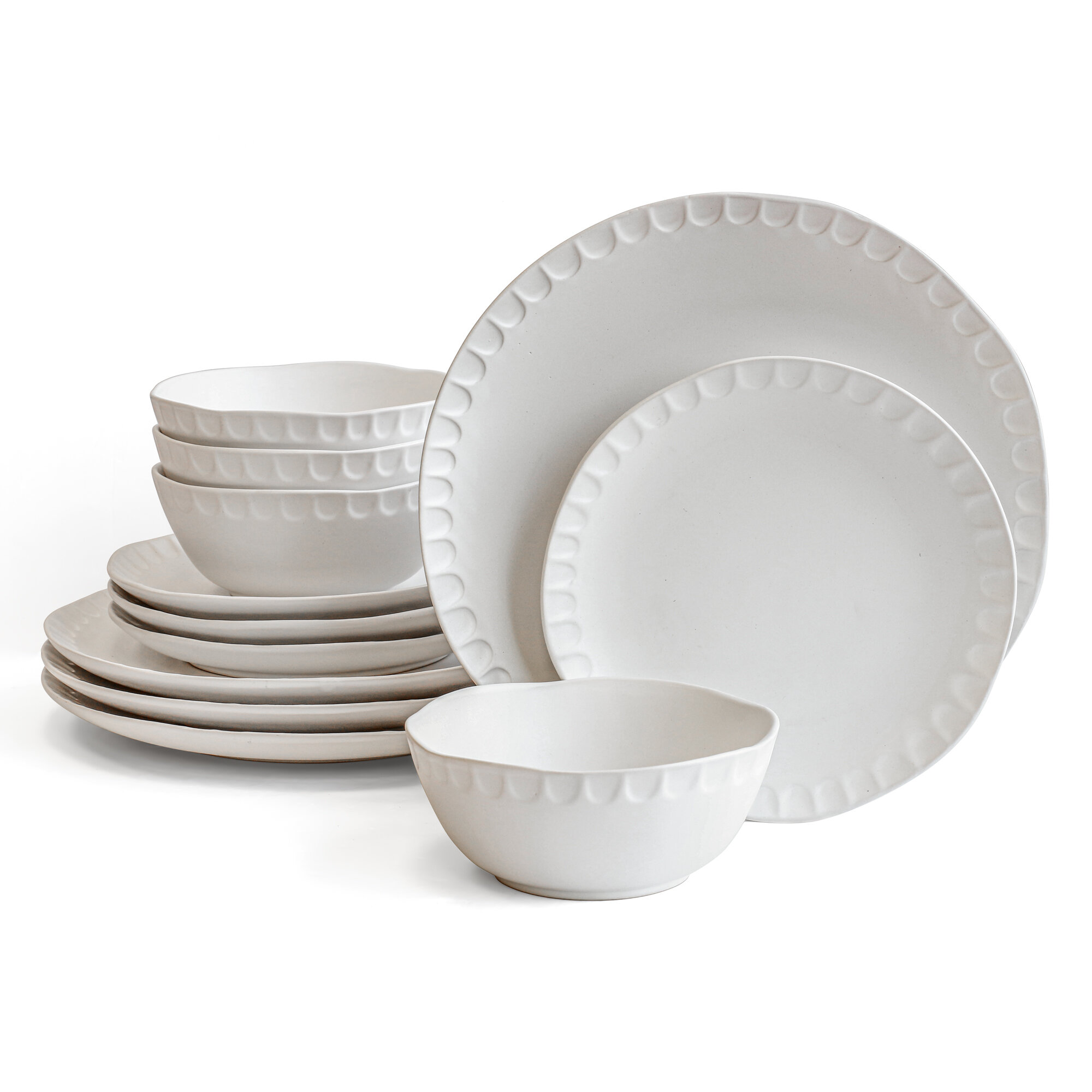 White stoneware hotsell dinner sets