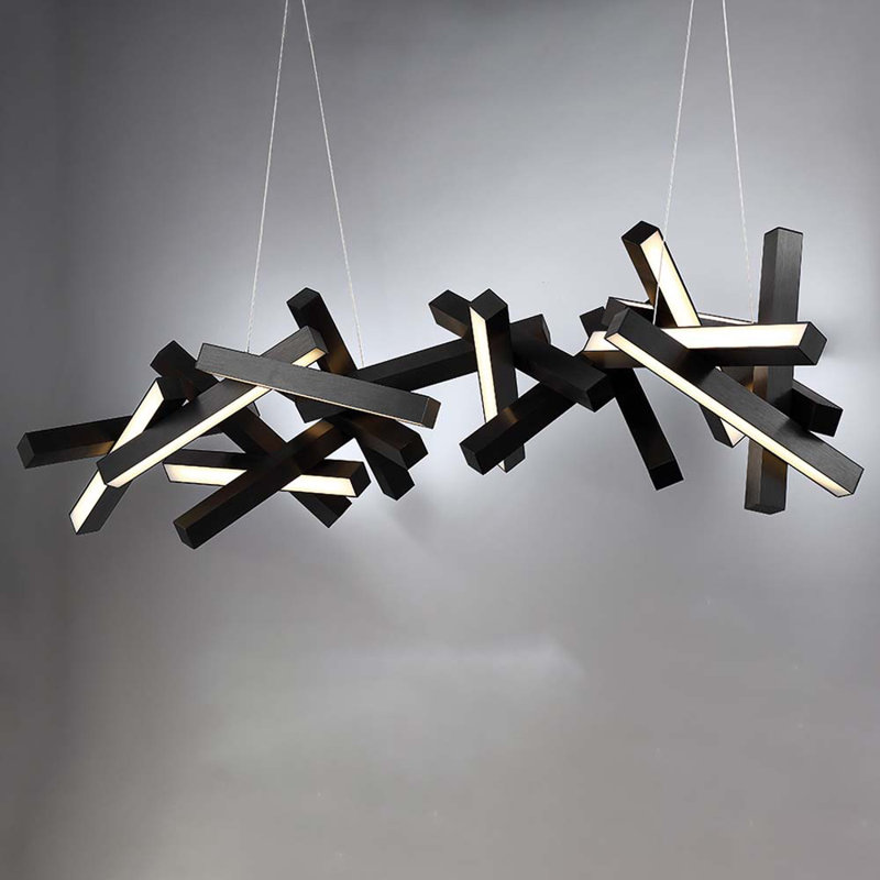 Nimbus 19 - Light Unique / Statement Geometric Chandelier, Black