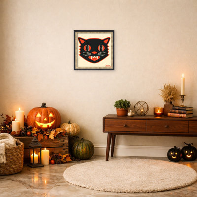 «Scaredy Cat» par Carrie Cantwell, reproduction d'art sur toile encadrée