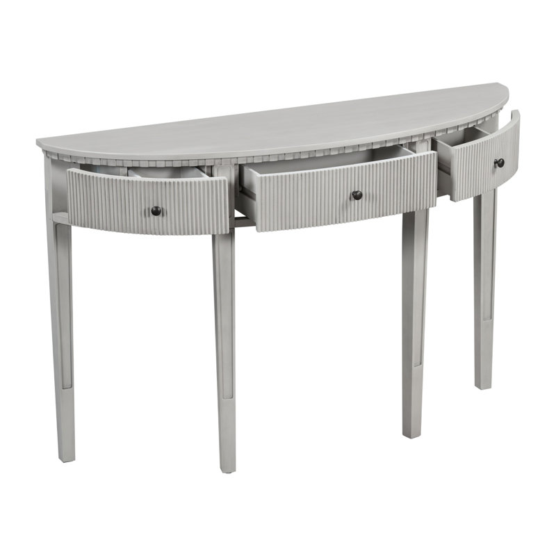 Console Table, Half Moon Accent Table With Drawer And Four Legs, Console Table For Indoor