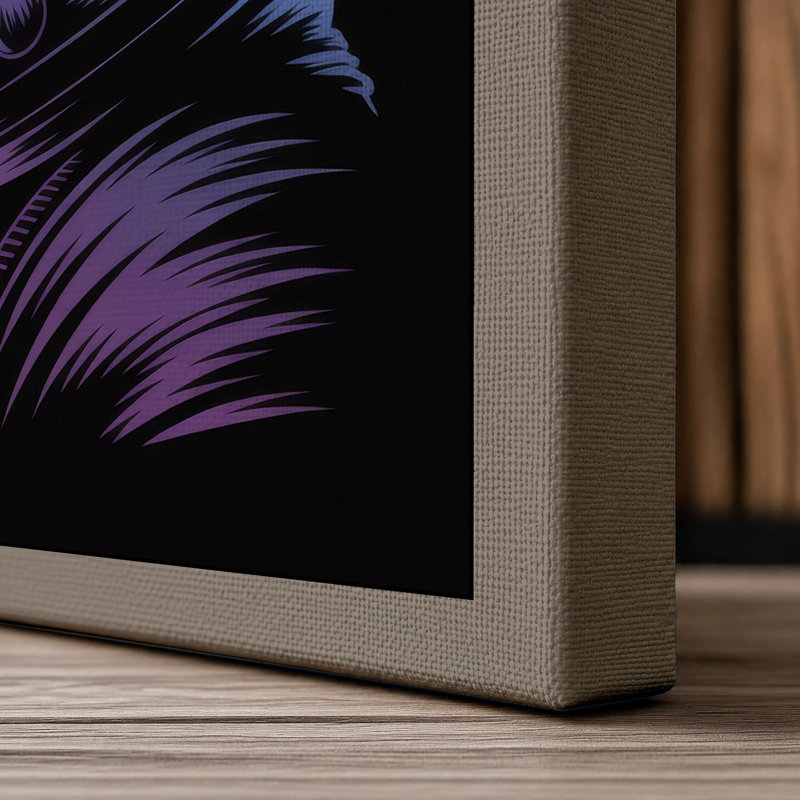 Cosmic Visor Modern - Wrapped Canvas, 24x16 - 61.0 x 40.6 cm, Taupe Border