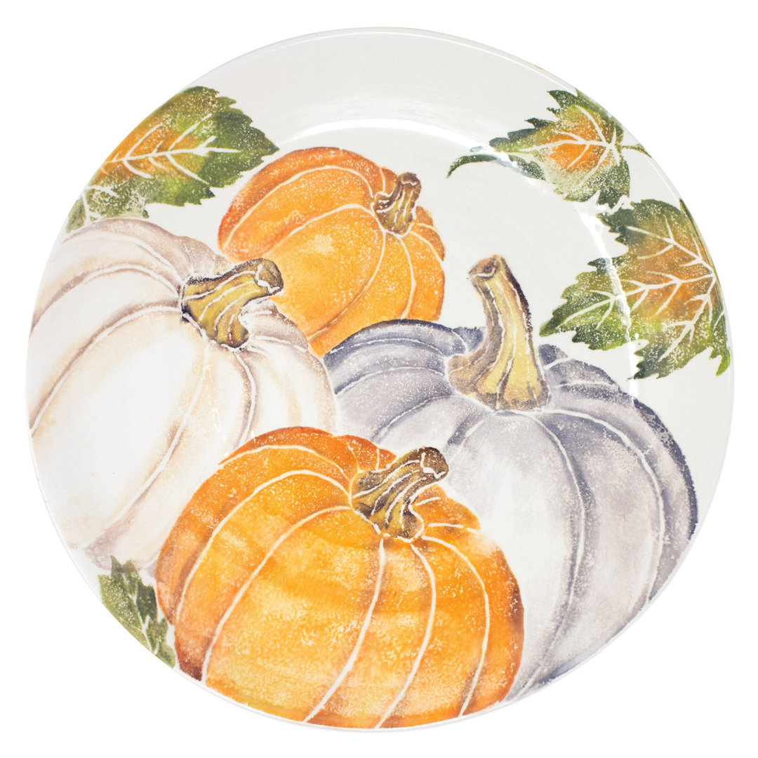 VIETRI Pumpkins Terra Bianca Serving Bowl VIETRI