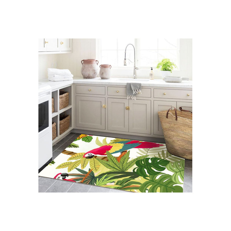 Tapis décoratif coloré à motif tissé coloré, Tapis de couloir 3 pi 3 po x 6 pi 7 po inclus