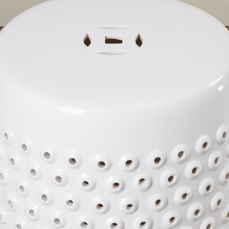 Tabouret de jardin Hancotte, Blanc