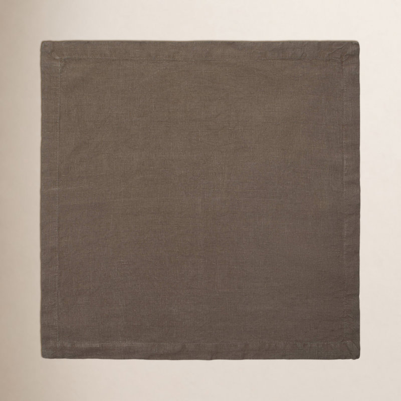 Dalissa Linen Square Napkins, Walnut