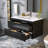 30" Floating Wall Mount Single Bathroom Vanity with Ceramic Sink Top-777885075