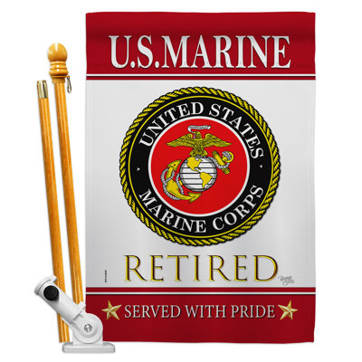 Double Sided 40'' H x 28'' W Polyester Flag Set