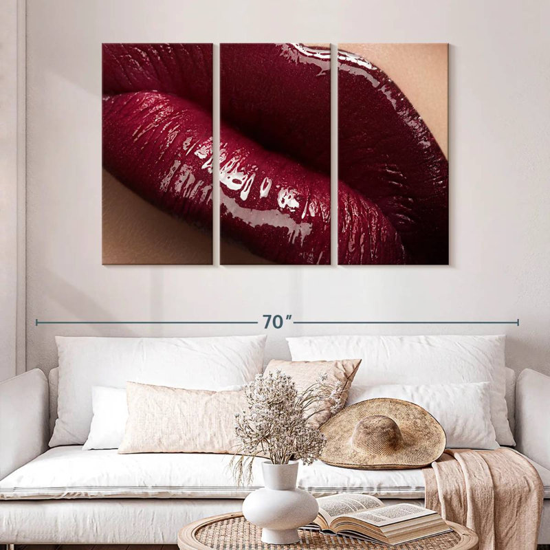 Shuttleworth Glossy Red Lips, 32" H x 50" W