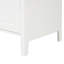 Meuble-lavabo de 61 cm (24 po) avec lavabo, deux tiroirs, une porte, étagère réglable, base en bois massif, verre, blanc, design moderne, finition peinte sous plan, forme rectangulaire, à poser.