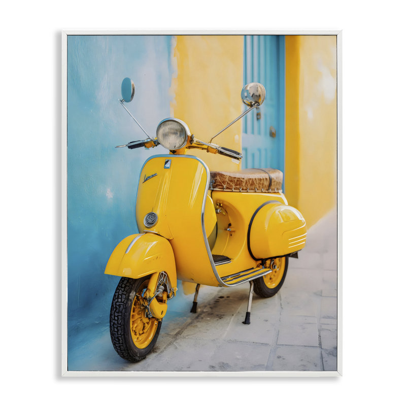 «Sunny Ride Vintage», art par Franklyn Gregory, 14 X 11, Encadrement giclée blanc côtier