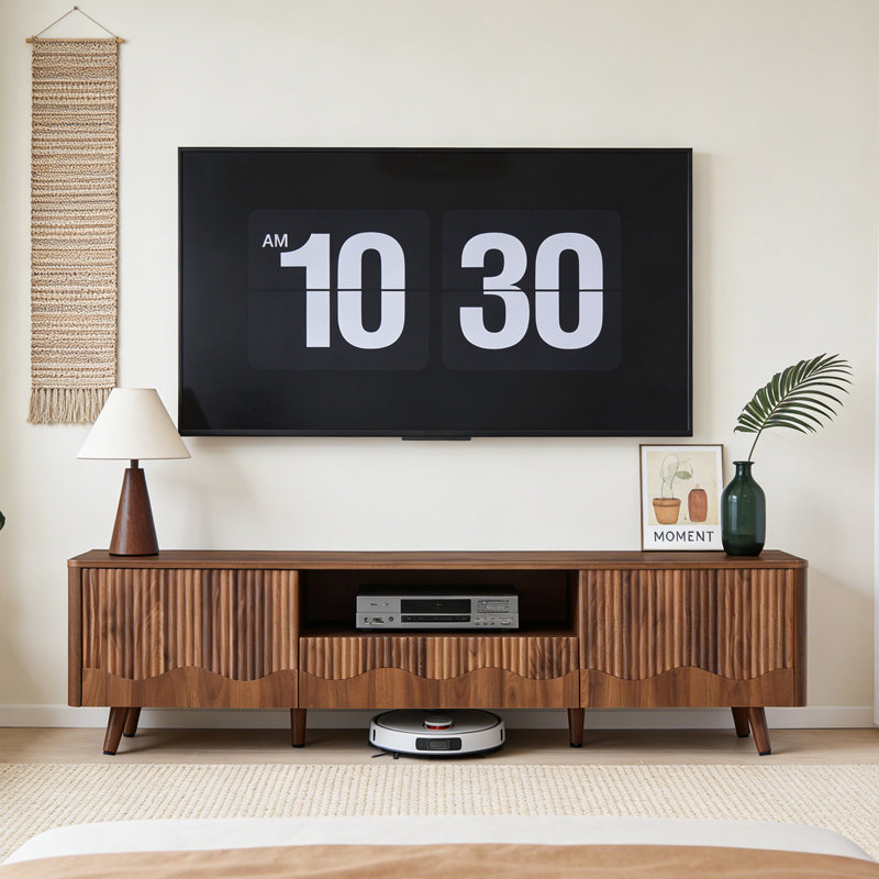 62" TV Stand with Storage, Brown