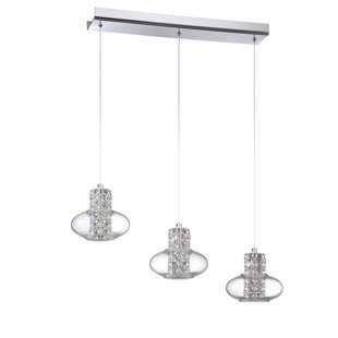 Luminaire suspendu géométrique 3 lumières grappe Aria