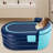 55.11" Portable Inflatable Tub Bathtub W/ Wireless Electric Air Pump-88695946