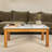 Rectangular Teak and Marble Coffee Table-120200464
