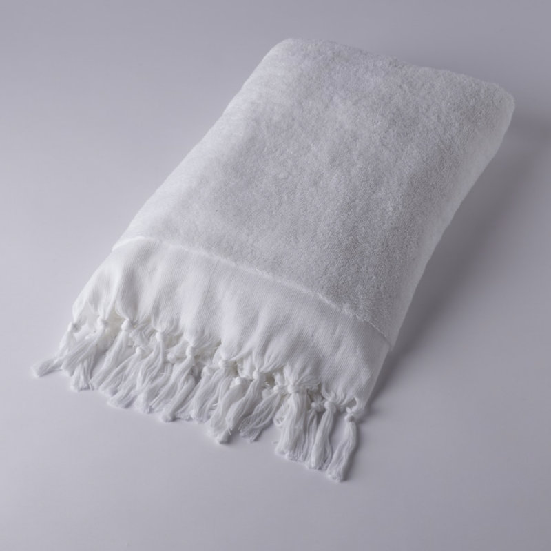Plain Terry Bath Towel - White