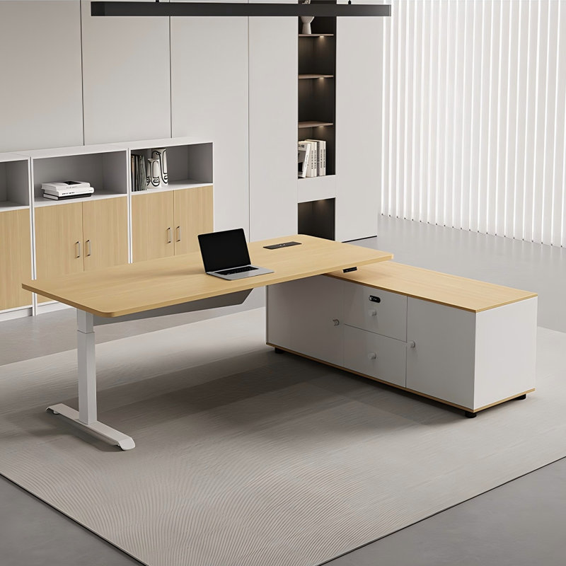 Bureau de direction moderne et réglable en hauteur 78,74 po, H 47,24 po x l 78,74 po x P 62,99 po