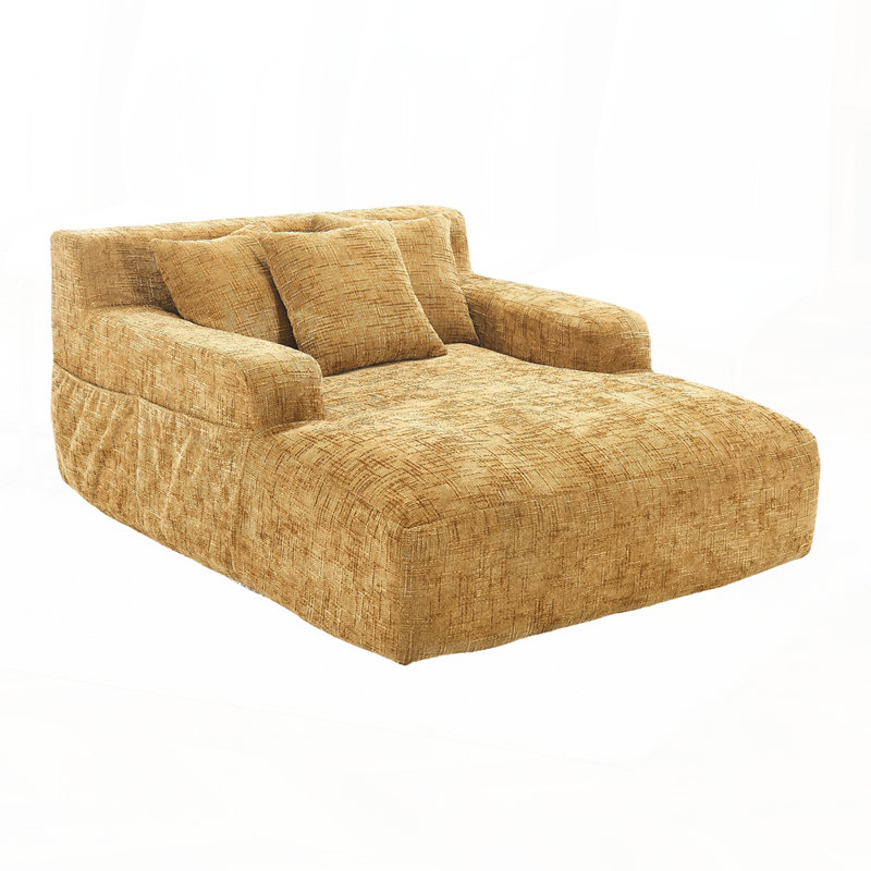 Canapé-lit Chenille, Chenille jaune