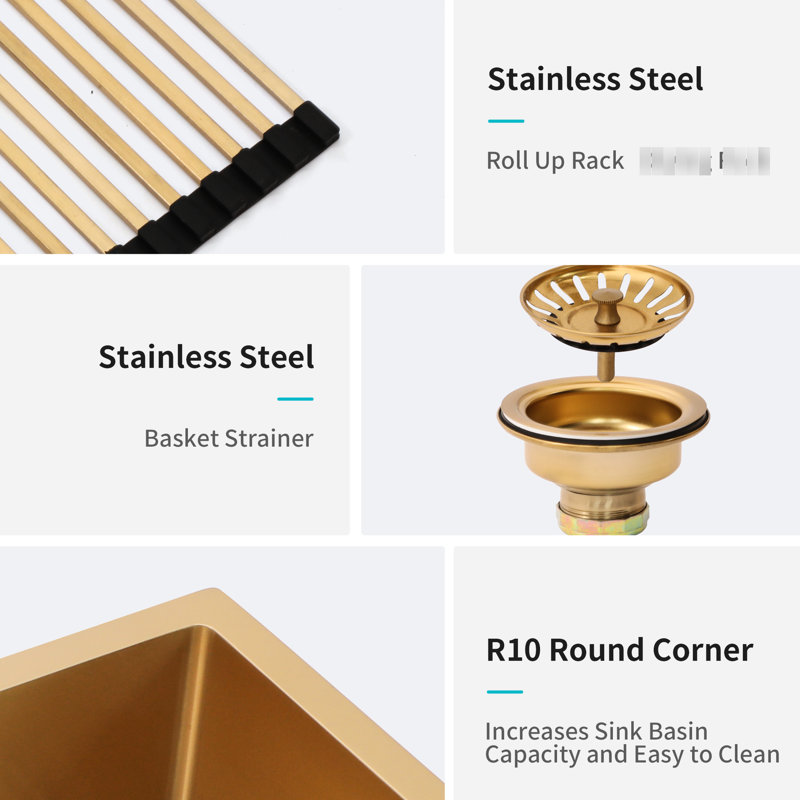 Évier en acier inoxydable de 36 pouces - calibre 16. Et surface nettoyable. Pot Bowl Bump. Bon drainage avec guide en forme de X. Comprend un évier, un support, une grille de rinçage par le bas, des pinces d'installation, un drain à crépine de 3,5 po,