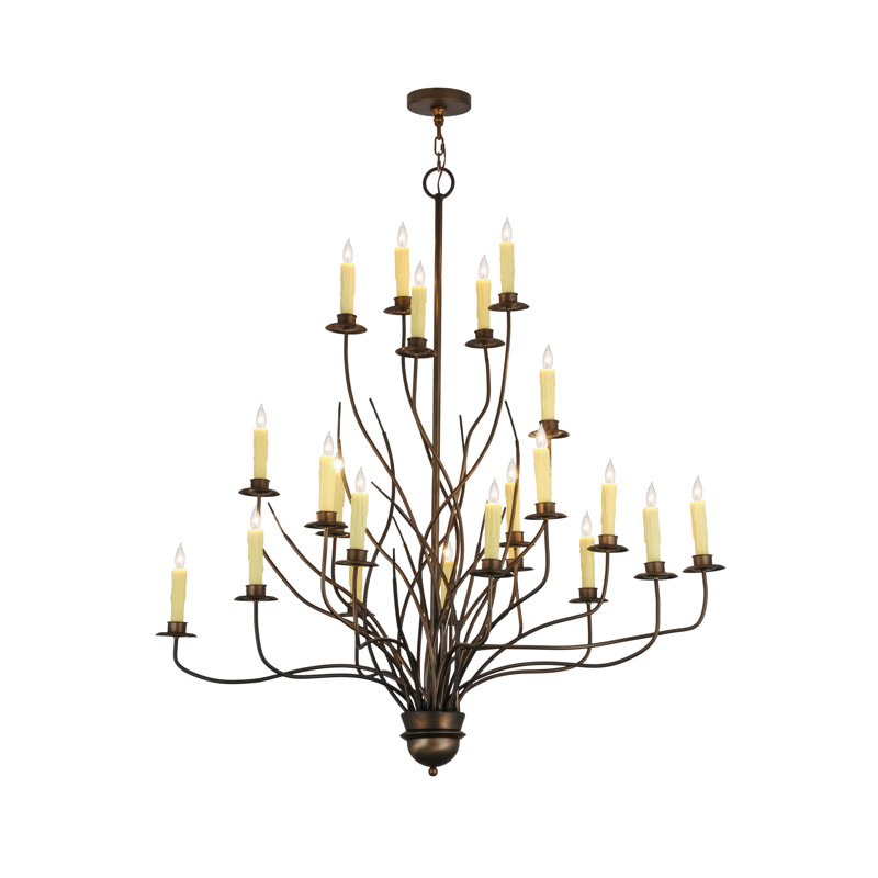 Lustre classique à 22 lumières de style bougie Benevides