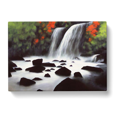 Mysterious Waterfall - Wrapped Canvas
