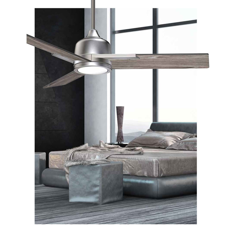 Ventilateur de plafond à 3 pales 44 po Zauria, Nickel satiné
