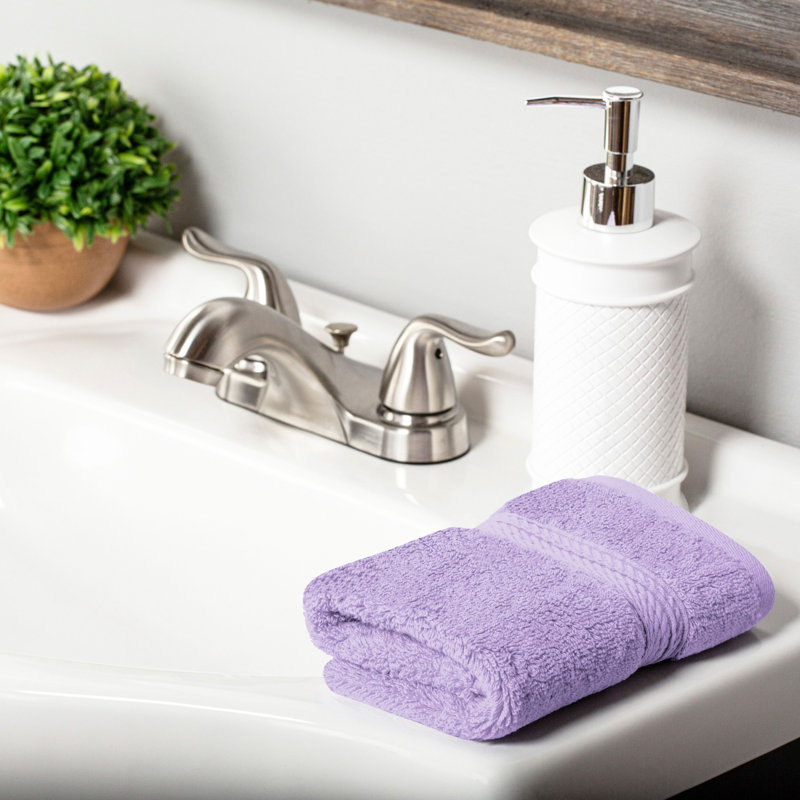 Renata Certified Egyptian Cotton 800 GSM Plush Heavy Highly Absorbent Luxury Washcloth , Purple