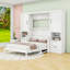 Lit escamotable double avec placard, tiroirs et tablettes-154710973