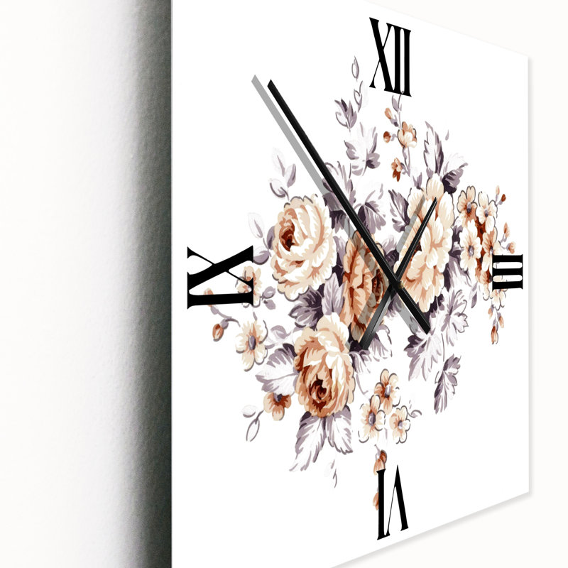 Horloge murale Wild Roses, Très grand