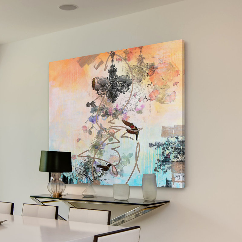 Chandelier by Tracy Silva Barbosa - Wrapped Canvas Painting, 46cm H x 46cm W