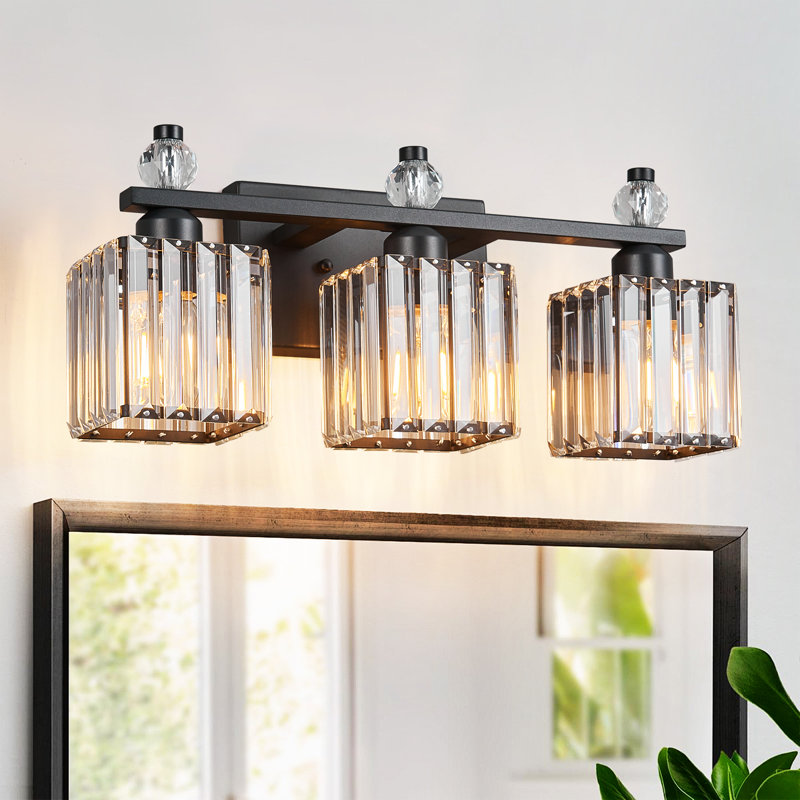 Kyneisha Bathroom Vanity Lamp Modern Crystal Vanity Lamp Bathroom Light Fixture Mirror Crystal Bathroom Vanity Lighting Fixture