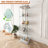 Modern Glass Display Cabinet with LED lights, Quick-assembly Antique Cabinet, Tempered Glass Bookshelf, Suitable for Living Room and Bedrooms, 1-door 4-shelf-444157067