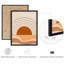 Abstrait désert coucher de soleil moderne géométrique chaleureux tons terreux illustrations art moderne petit décor-102709869