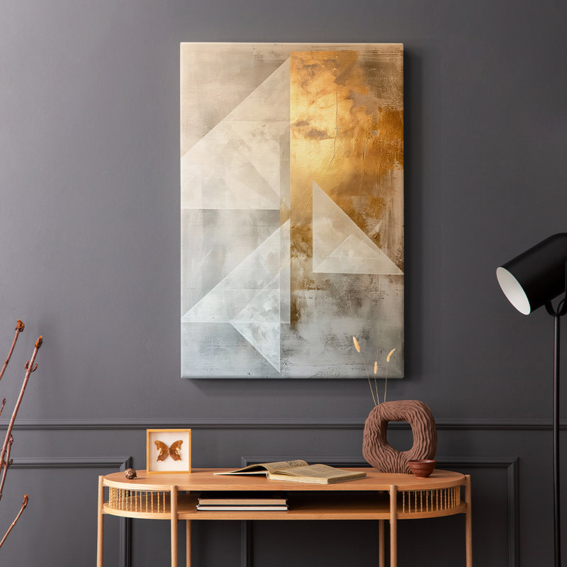 Série ABSTRACT CIX - Toile tendue avec châssis Premium - Prêt à être accroché, H 27 po x l 18 po