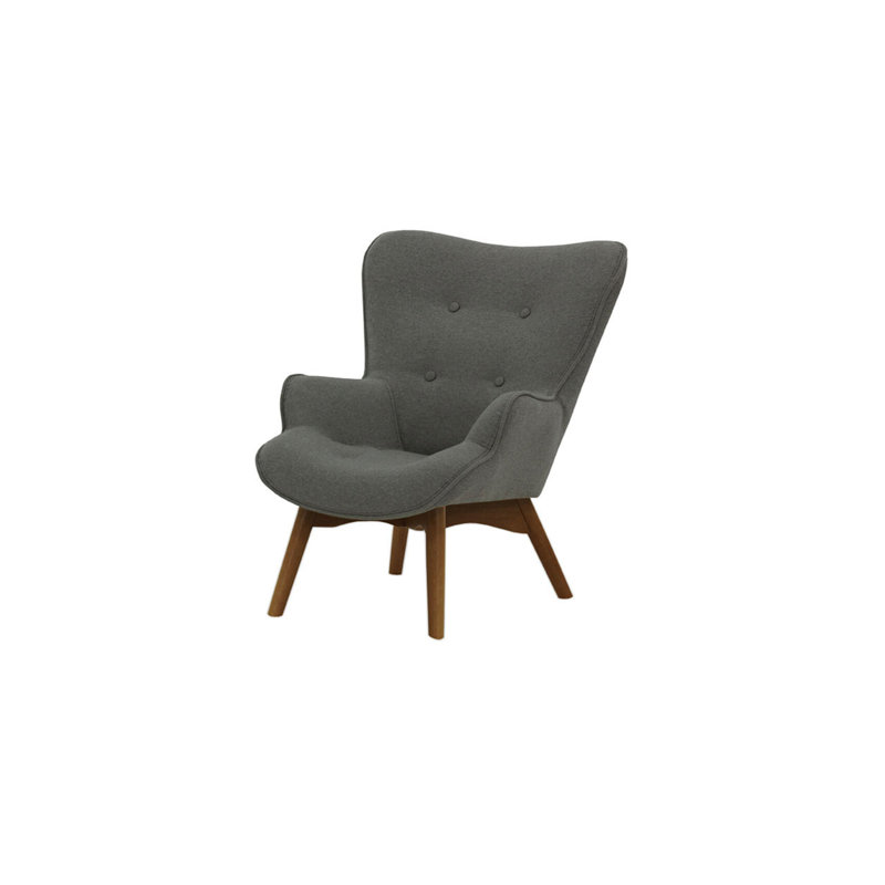Wimbled Children's Club Chair, Dark Grey/Dark Oak