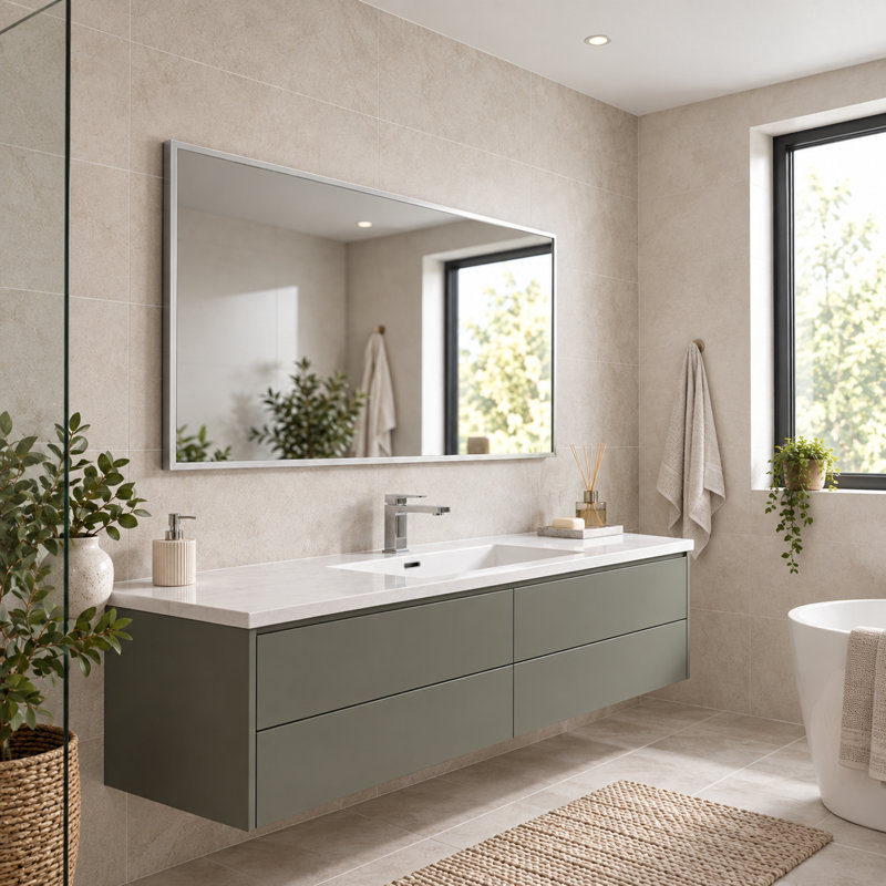 Flat Vanity Mirror, 70 cm H x 120 cm W