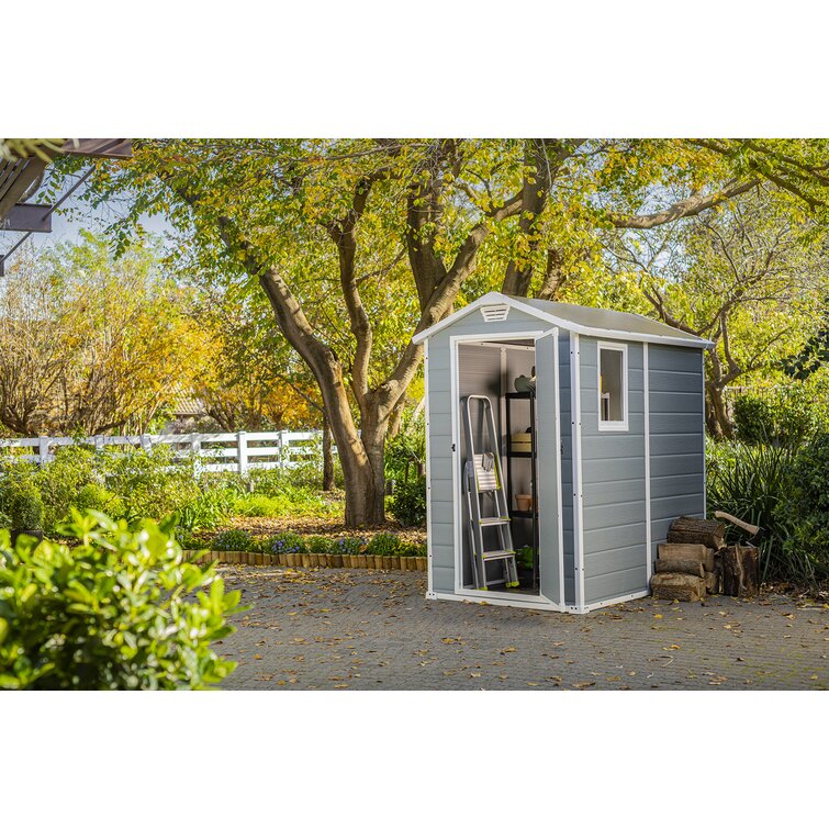 Zonder Dictatuur bezig Keter Manor 4 ft. W x 6 ft. D Vertical Resin Outdoor Storage Shed Ideal For  Patio & Reviews | Wayfair