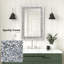 Miroir mural décoratif avec accents en diamant concassé