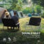 Double chaise de camping pliante, causeuse, canapé de camping portable