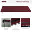 Auvent de terrasse rétractable en polyester de 59,1 po de largeur Outsunny-96659655-96659654