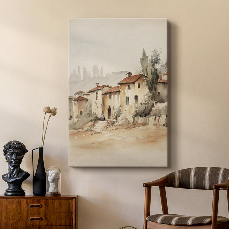 Paysage rétro style rétro - galerie sur mesure Cavas, H 27 po x l 18 po