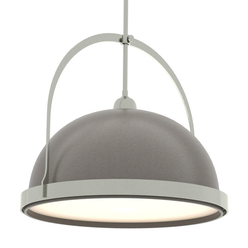 Atlas 1 - Light Single Dome Pendant, 22.3" - 67.3", Dark Smoke, Sterling