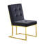 Ensemble de chaises de salle à manger modernes en velours capitonné avec base en acier inoxydable doré pour une décoration glamour-1861211050