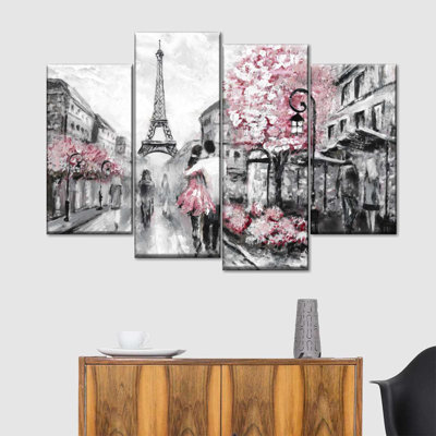 " Pink Paris " 4 - Pieces