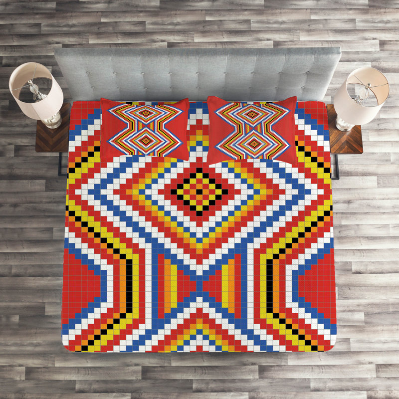 Rustic Polyester Coverlet, King Bedspread + 2 Shams