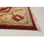 Tapis rouge / beige en laine noué à la main de conception unique 6 pi x 9 pi 1 po Prospero