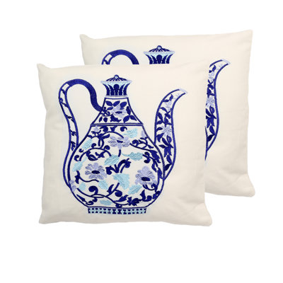 Chinoiserie Cotton Throw Pillow