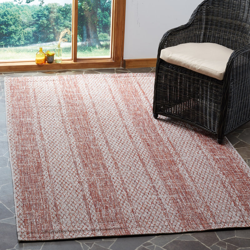 Herefordshire Performance Striped Indoor/Outdoor Area Rug, Rectangle 4' x 5'7"