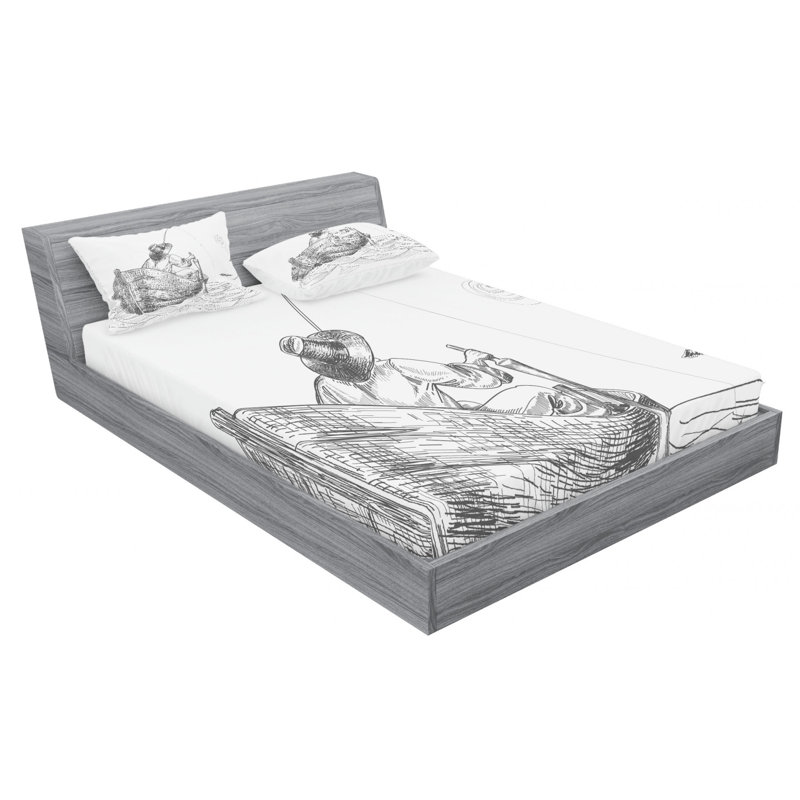 Microfiber Sheet Set, Full Sheet Set with Fitted Sheet
