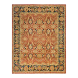 Tapis unique en laine noué à la main 8 pi 2 po x 10 pi 4 po nouvel âge Slas de couleur rouille / jaune