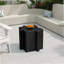 Ensemble de 3 tables de casse-tête artistiques, tables d'appoint modulaires avec emboîtement (2 convexes et 1 concave), noir et blanc-1224794078-1182466793